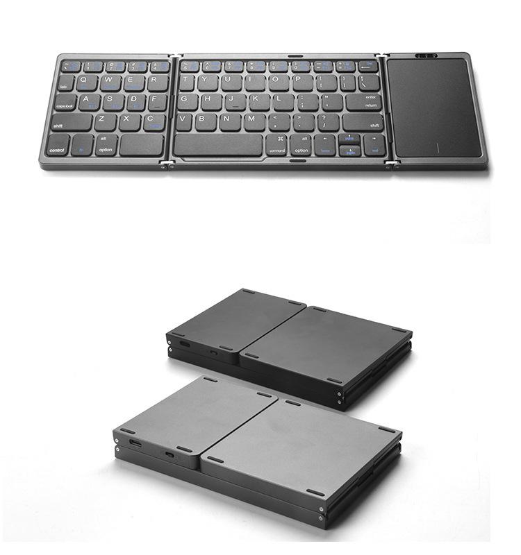 Hot Sale: B089T Foldable Bluetooth Keyboard with Touchpad for Multi-System Devices