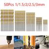 High Durability 50pcs Titanium Coated Hss High Speed Steel Drill Bit Set For Versatile Applications