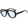 Premium retro versatile oval street sunglasses European and American trend outdoor sunscreen fashionable personalized sunglasses