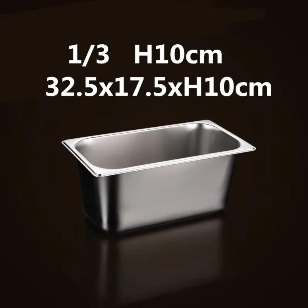 304 Edelstahl 1/9 1/6 1/4 1/3 1/2 Lebensmittelpfanne mit Deckel Leicht zu reinigendes rechteckiges Tablettbecken Verdickte GN-Pfanne Chafing Buffet