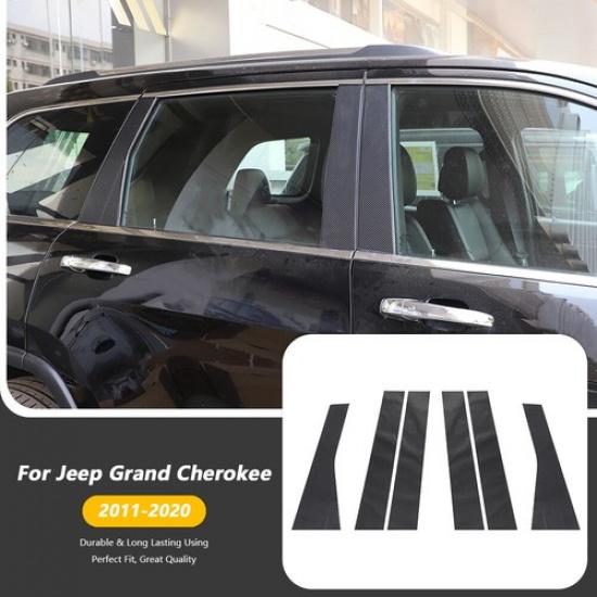 Exterior Car Window B Pillar Post Decor Sticker Trim For Jeep Grand Cherokee