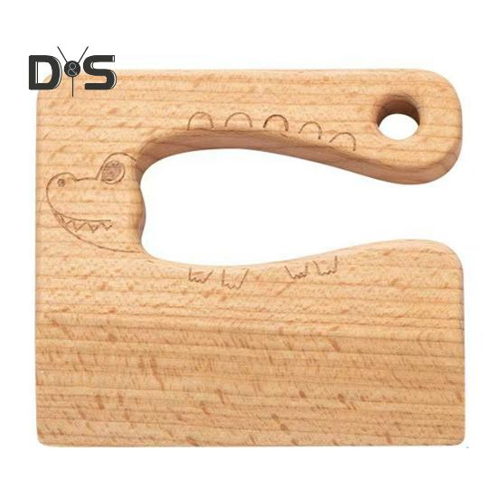 

Детский деревянный нож, безопасный для детей, овощерезка, обучающая игрушка для приготовления пищи, ролевые игры, резак для малышей, нарезка и приготовление овощей и фруктов B