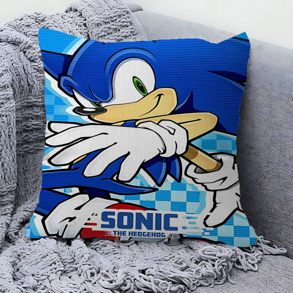 Anime Game S-SonicS Personalized Pillow Cover Kids Bedroom Wild Party Decor Pillowcase Kid Birthday Shower Gift