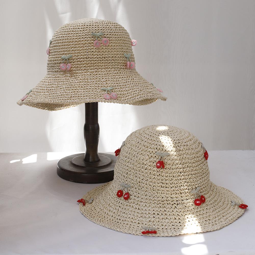 My Extreme Outdoor Activities Women's New Y2k Beach Flower Straw Hat Summer Visor Bucket Hat Fisherman Hat Hand Weaving Panama Girl Fishing Handmade Sun Hats 56-58Cm