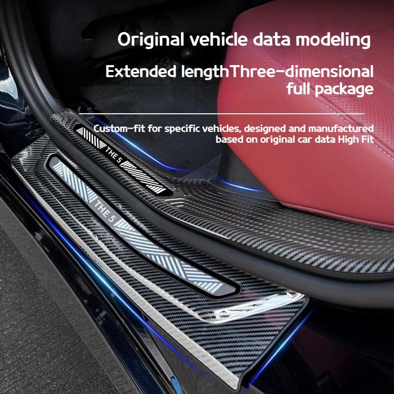 For BMW 5 series G60 2024-2025 car Threshold strips welcome steps guard platesStainless steel vehicle interior accessories