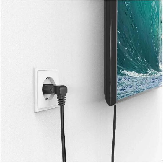 EU Power Extension Cord Anged European AC Power Extension Cord Europe 2-prong Power Lead Male to Female Extension Cable Wire 1