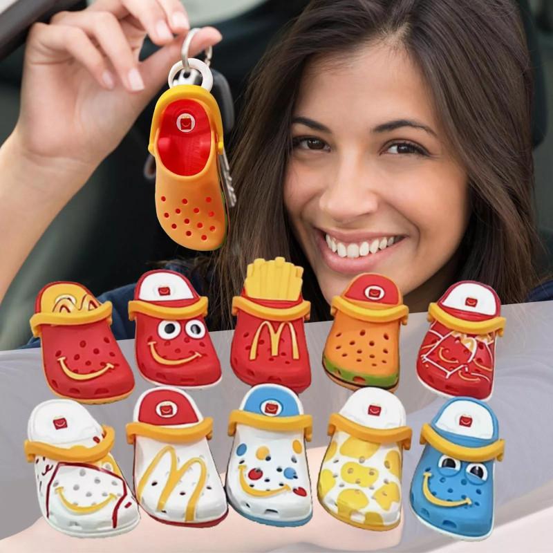 Zábavné a barevné Crocs McDonald's Miniklíčenka Pantofle Pro Děti I Dospělé