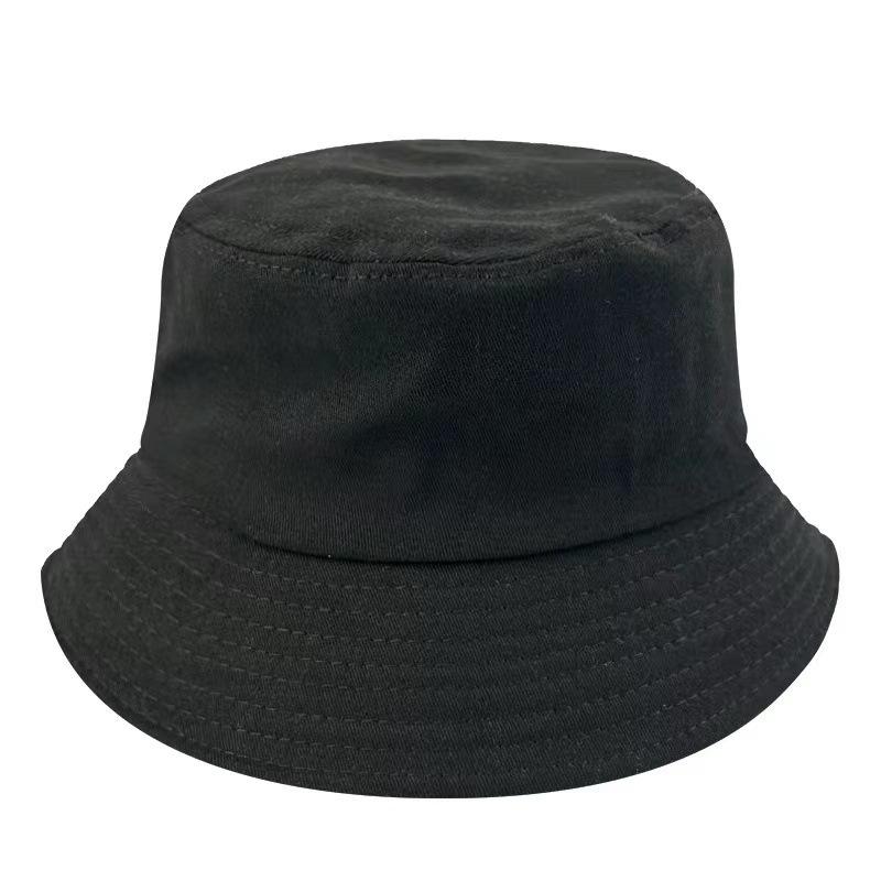 Custom Logo Floppy Hat Cotton Blend, Holiday Gift Embroidered Bucket Sun Hat Festival For Adult чёрный