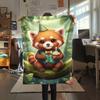 1PC Retro-style animals Print FlAannel Blanket, High quality Comfortable for All Seasons, Home Decor, Warmth and Comfort