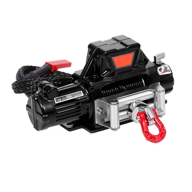 Metal Steel Wire Automatic Simulated Winch, RC Crawler Winch, Metal Winch Capstan for RC Crawler Car 1/10 TRX4 D90 SCX10