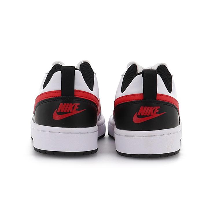 Nike Court Borough 2 Low White University Red GS BQ5448-110