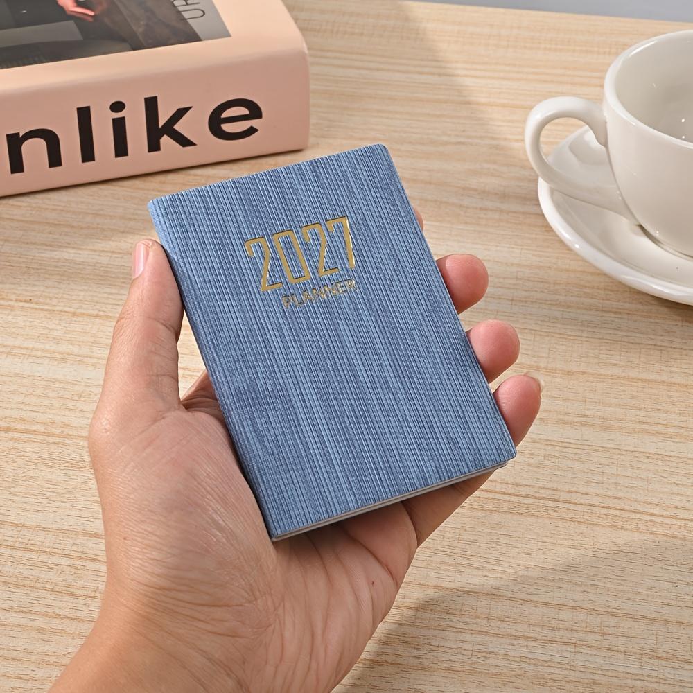 A7 2027 English Planner, 128-page Slim Weekly Notebook, 365-day Daily Planner Calendar, A7 Mini Portable Pocket Daily Planner