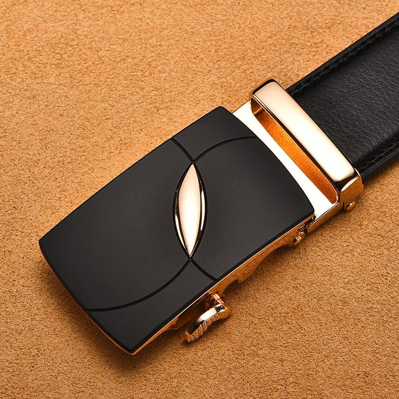 Men'S Automatic Buckle Belt True Two-Layer Cowhide Automatic Buckle High-End Men'S Pants Belt Business Source