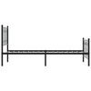 Metal Bed Frame with Headboard and Footboard Black 75 X 190 Cm