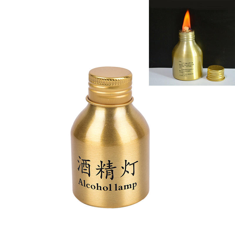 1Pc Portable Mini Alcohol Burner Lamp Metal Case Lab Equipment Heating Tool