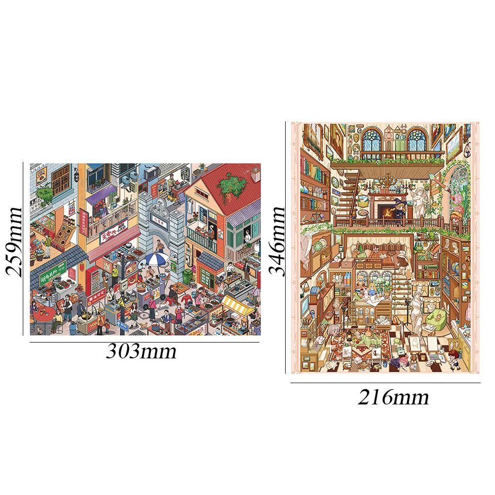 Self Adhesive Miniature Scene Sticker Set Waterproof 3D Street View Stickers