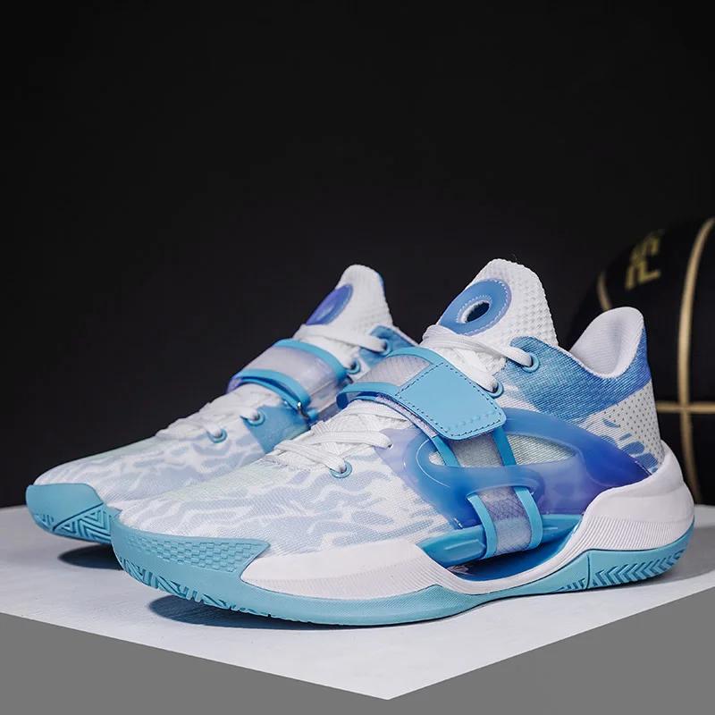Men Basketball Shoes Fashion Outdoor Training Sports Shoes Rebound Anti Slip Breathe Basketball Professional Competition Shoes