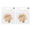 Wooden Star Stickers - RICO DESIGN - Gold Star - 48 Pcs (2 Kits) - 2 Cm - Wood