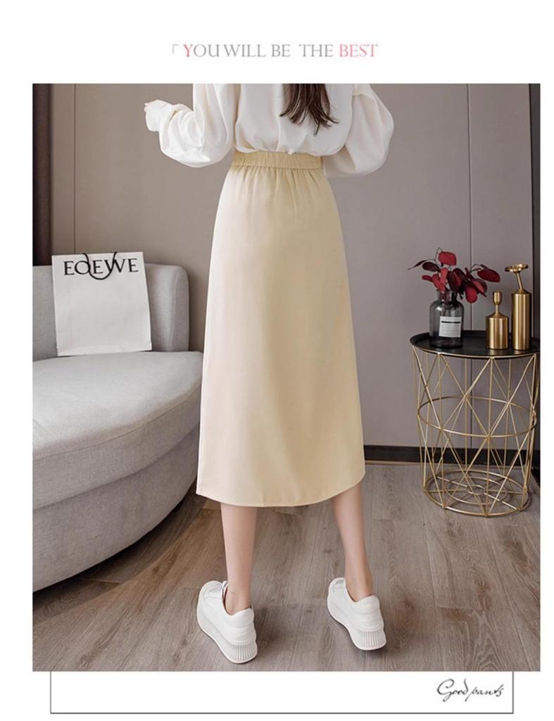High-Waisted Slimming Midi Skirt for Women, 2024 Spring Collection, Plus Size Hip-Hugging Design, Curvy Fit