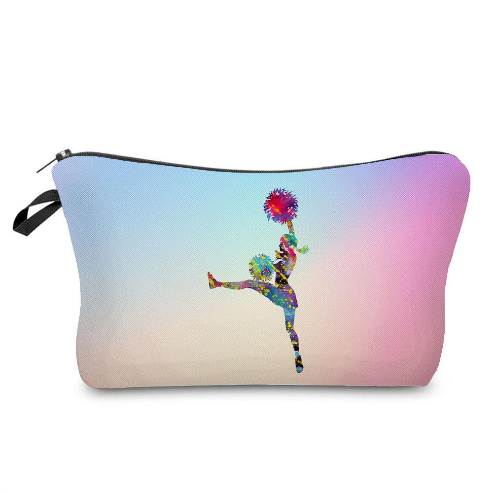 

Women Gymnastics Print Cosmetic Bag Toiletries Organize Travel Storage Case
