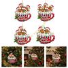 Acrylic Gingerbreads Man And Christmas Tree Hanging Ornaments For Festival Holiday Homes Party Decoration 55KF