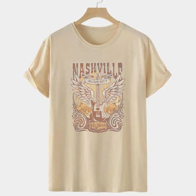 

Country Music Graphic TShirt Short Sleeve Crew Neck Casual Top Tee For Spring Summer Western Vintage Fashion Womens Clothing XL