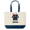 Tote bag - PLANETEE - Sac shopping Super Joggeuse - Fond bleu - Coton - 40x45 cm