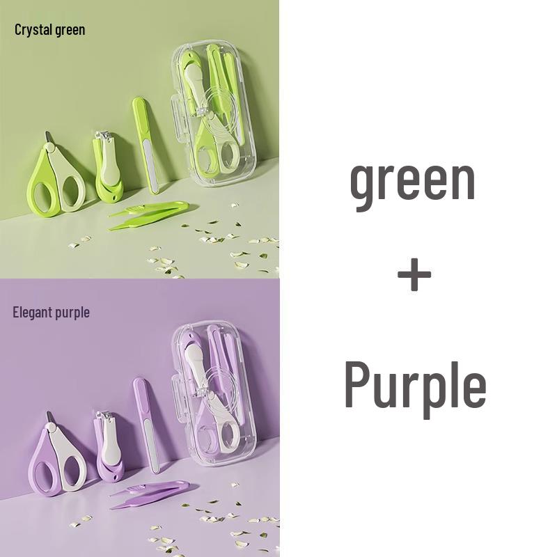 Baby Nail Care Set: Clippers, Tweezers, Scissors, and File for Children