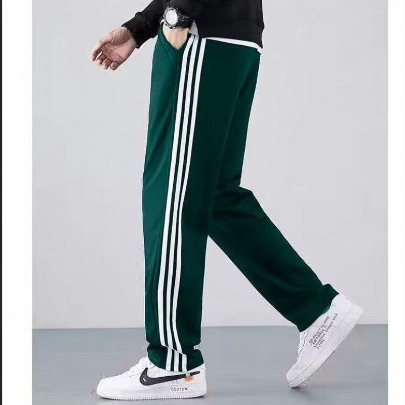 Men's Casual Three-Stripe Sportswear Set: Lightweight Spring/Autumn Jacket, Outdoor Running Hoodie, and Sweatpants Two-Piece Set. 5XL