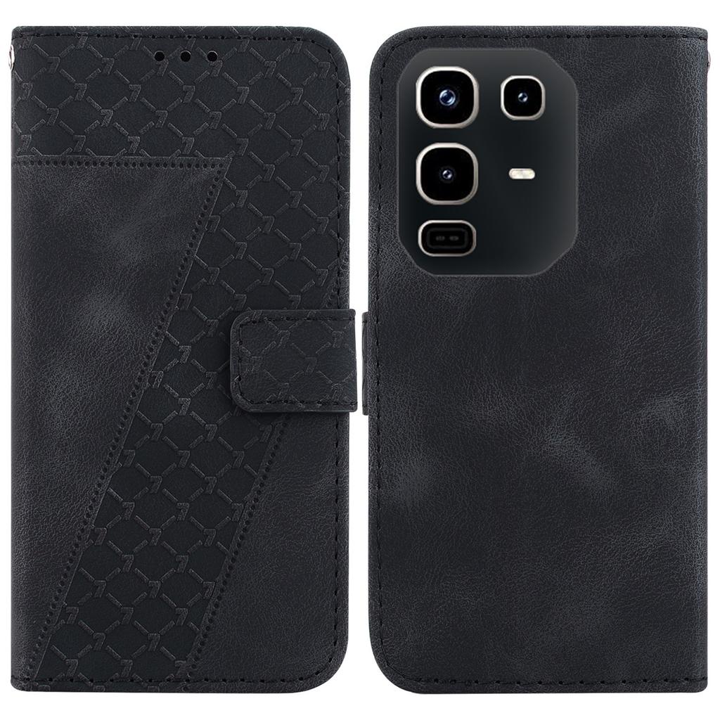 For Infinix Note 50 4G/Note 50 Pro 4G Stand Case 7-Shaped Pattern Imprint Leather Phone Cover with Strap