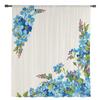 Blue Watercolor Flowers Sheer Curtains For Living Room Bedroom Tulle Curtain For Kitchen Voile Curtain Blind Panels