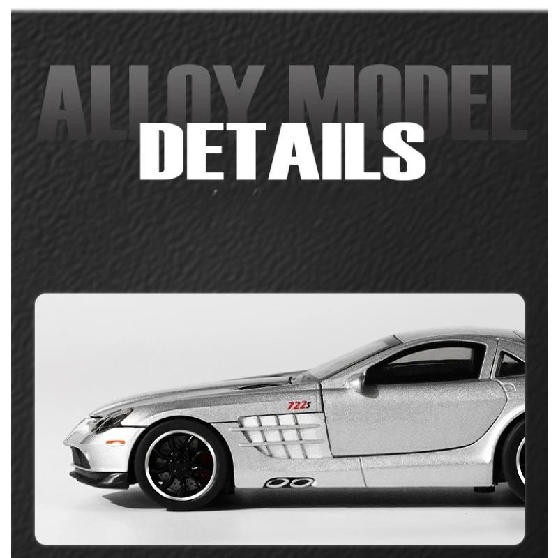 Diecast 1/32 Benz SLR McLaren 722 S Roadster Speedster Supercar Alloy Model Collection Metal Miniature Hobby Boy Car Toy Gifts