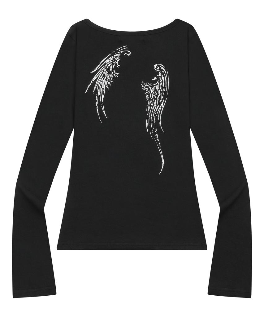 Mucent Ether Angel Wings Long Sleeve Tee (2 Colors)