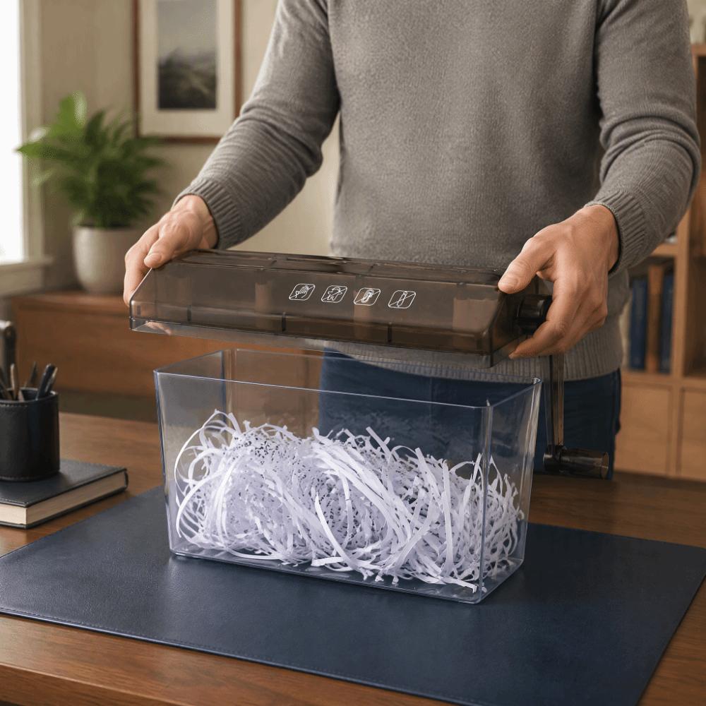 Manual Feed Manual Paper Shredder Hand Operated Portable Paper Shredder  For Home
