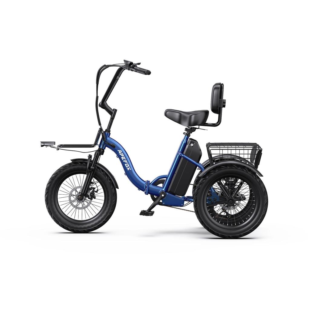 APEFOX RH30 Triciclo Elettrico Pieghevole per Adulti Motore 500W Batteria 48V 15Ah Autonomia 70-80km Triciclo da Pendolare a 3 Ruote
