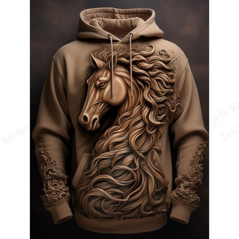 Horse Pattern 3d Print Hoodie Women Fashion Large Hoodie Sweatshirt Women Sweat Animal Coat Female Clothes Winter Fall Tracksuit