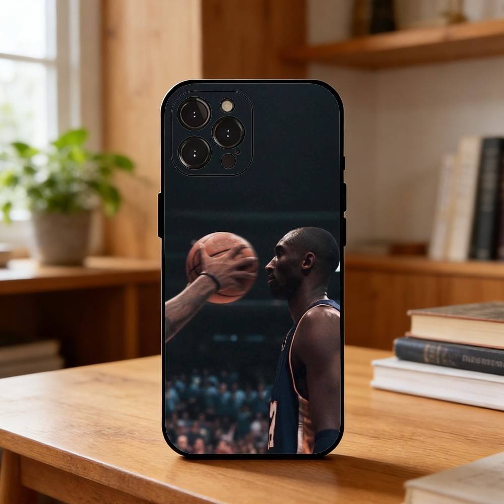K-Kobe B-Bryant 24 Phone Case For iPhone17,16,15,14,13,12Plus,Pro Max,XS,5G Soft Silicone Black Cover