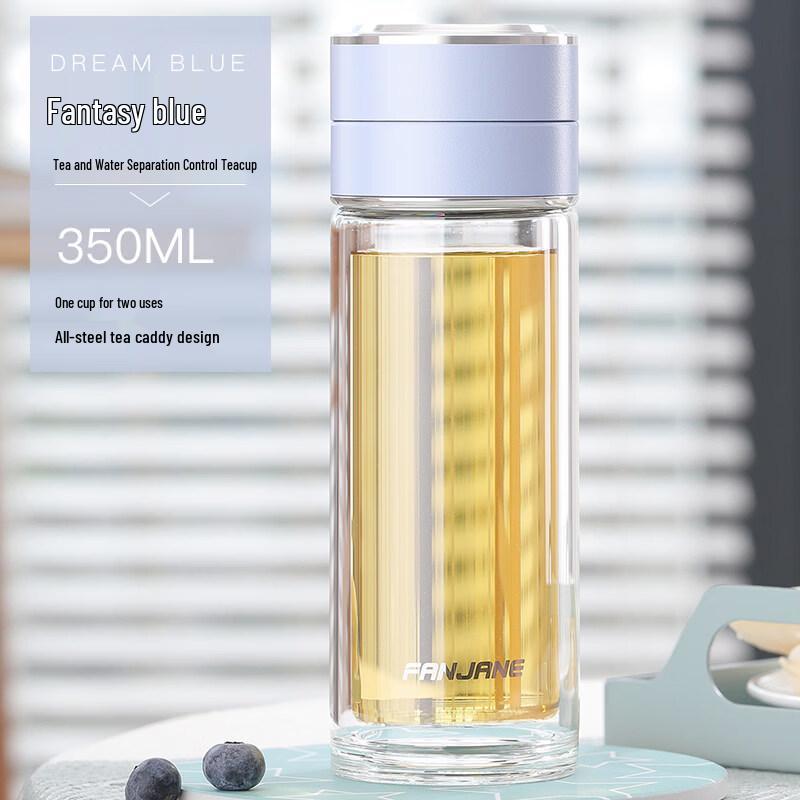 Xihuo Portable Tea Infuser Double Wall Glass Bottle