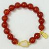 Natural Stone Beaded Bracelets for Women 10mm Round Beads Agate Bangle Semi-Precious Gemstones Bracelet DIY Valentines Day Gifts