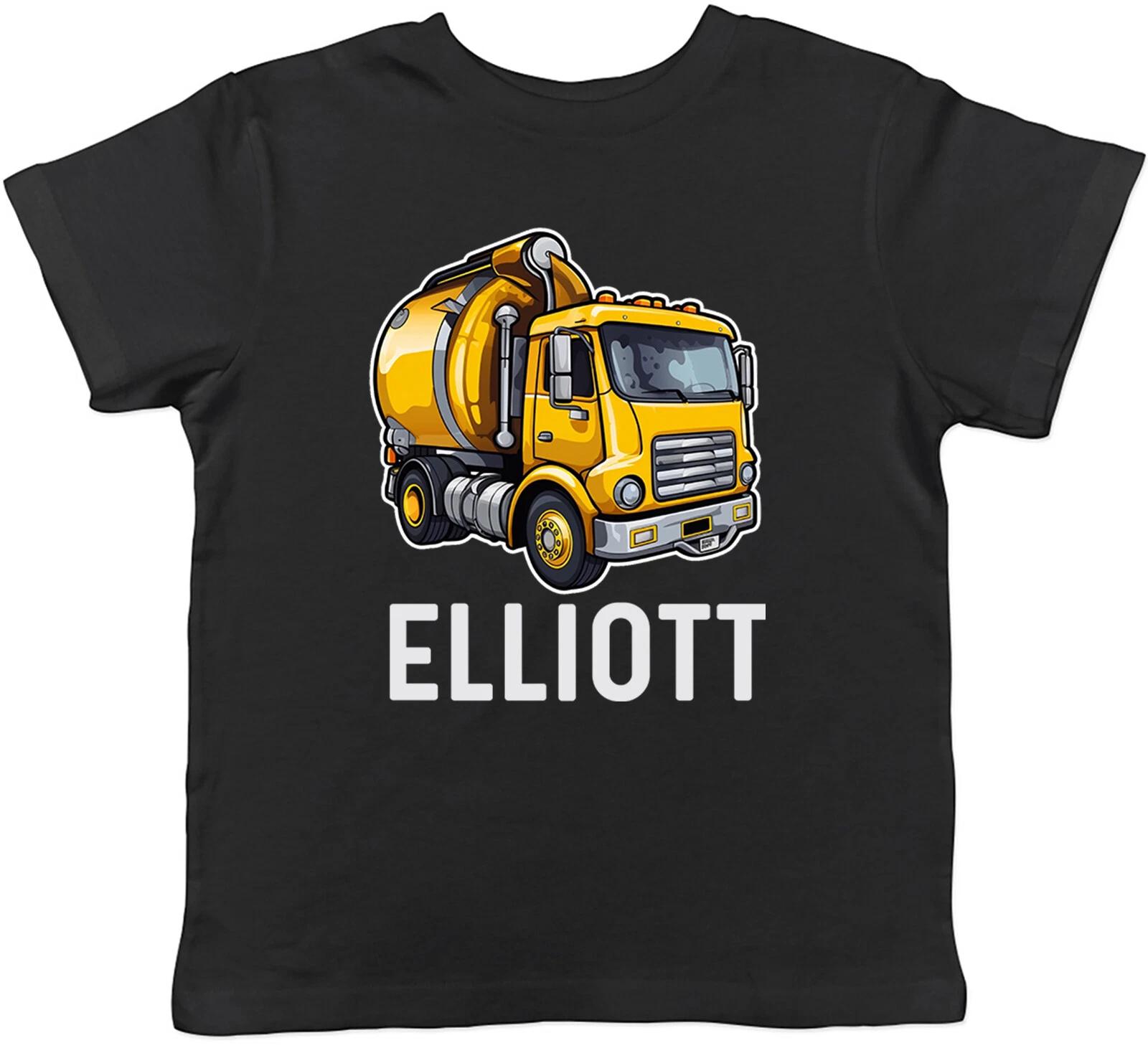 

Personalised Cement Mixer Truck Kid T-Shirt Yellow Construction Vehicle Boy Girl 100