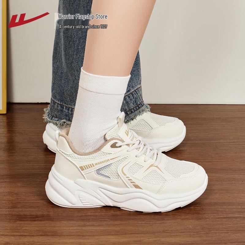 Warrior Women's Breathable Mesh Thick-Soled Casual Dad Shoes