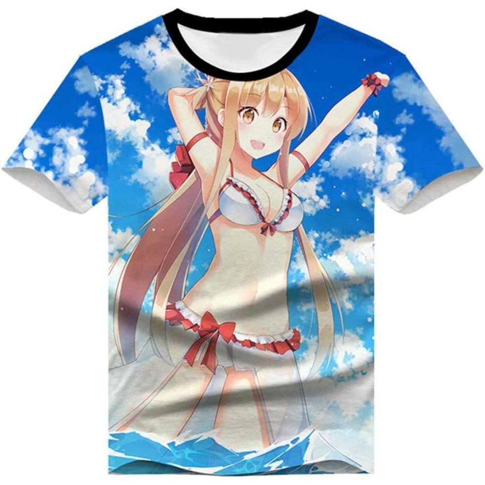 Anime Sword Art Online Kirito SAO 3D Printed T-Shirt Adult Cosplay Funny Quick Dry COOL Short Sleeve Tee Tops