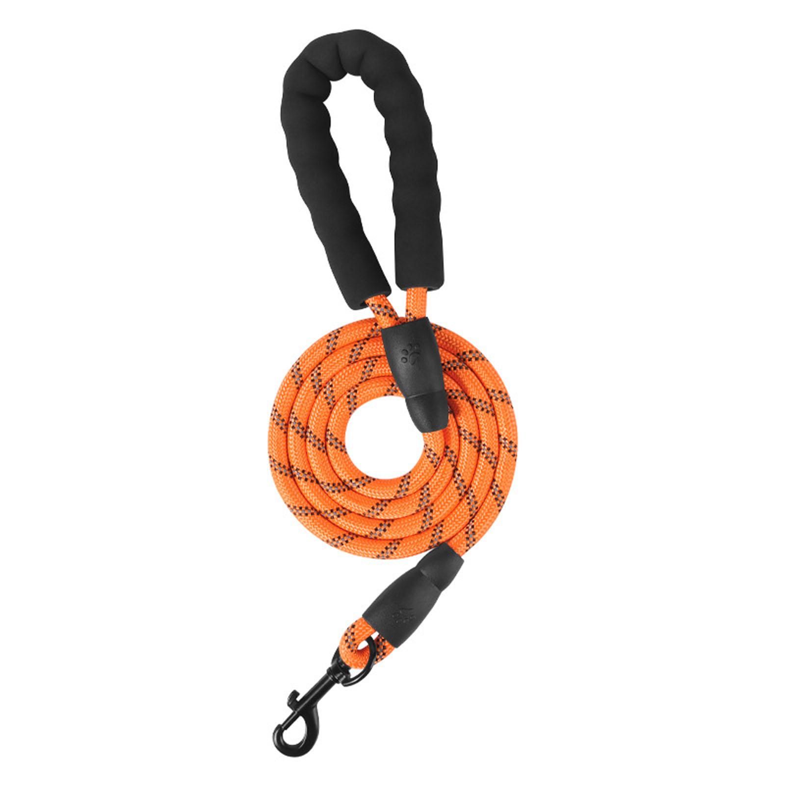 Large Dog Explosion-Proof Foam Leash - Reflective Nylon Round Rope Dog Chain | - Pet Leash for Training/Walks Round Rope Dog Chain One Size