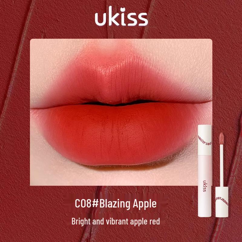 

Ukiss Velvet Matte Lip Gloss: Non-Stick, Nude Color Enhancing Lipstick for Women s Natural Beauty.