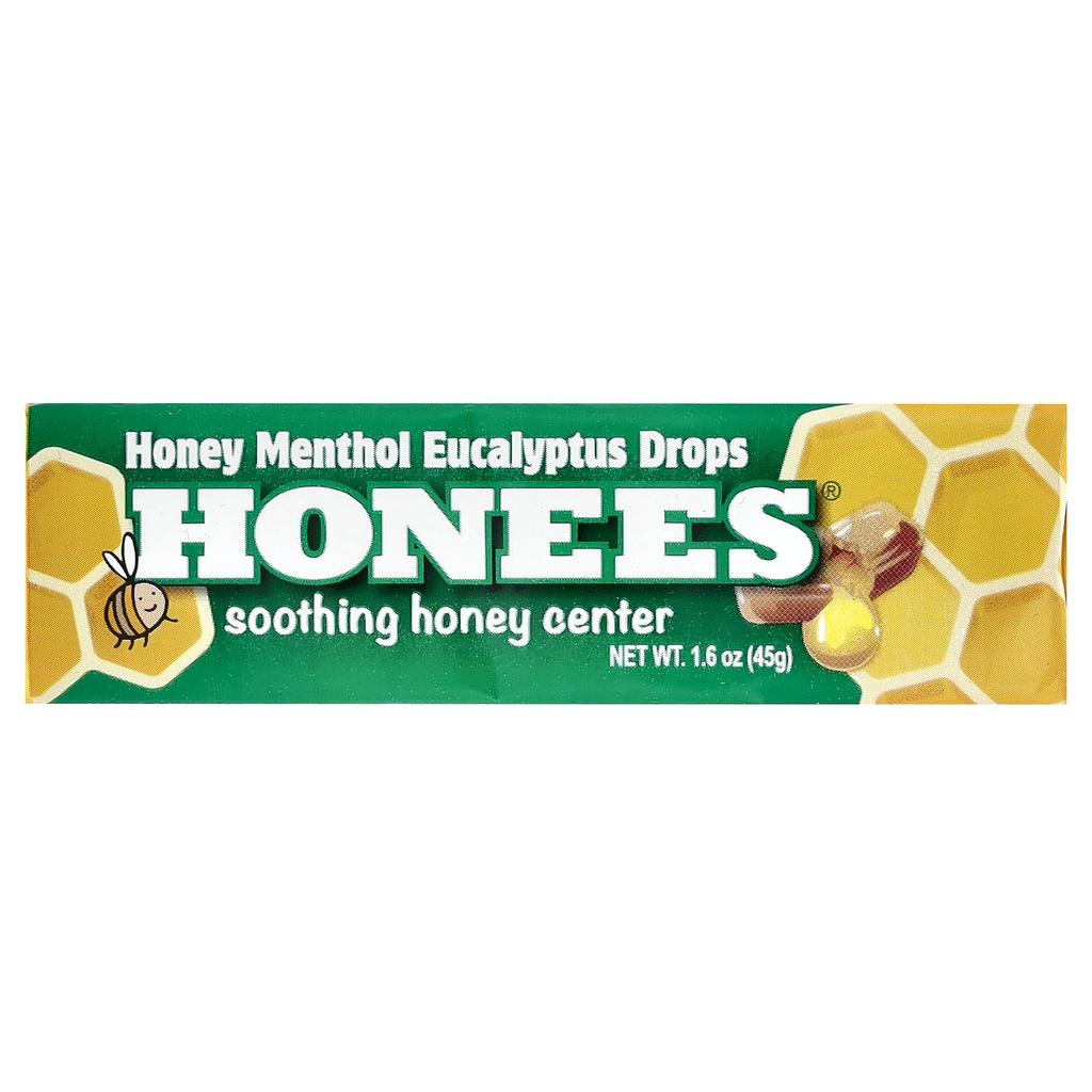 Honey Menthol Eucalyptus Drops, 9 Count, 45G(1.6Oz)