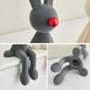 Neue nordische sitzende Kaninchen-Beflockungsfigur mit langem Ohr, TV-Weinschrank, moderne Kunst, Dekoration für Zuhause, Desktop, Veranda, Skulptur, Handwerk
