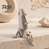Talos 3D Printed Articulated Moai Statue Ornament, Movable Joints Figurine, Stable Stone Texture Sculpture for Desktop Living Room Study Decor Gift