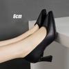 Non Slip Single Shoe Work Shoes Women's Pumps Black Pumps Interview High Heels Mid Heeled