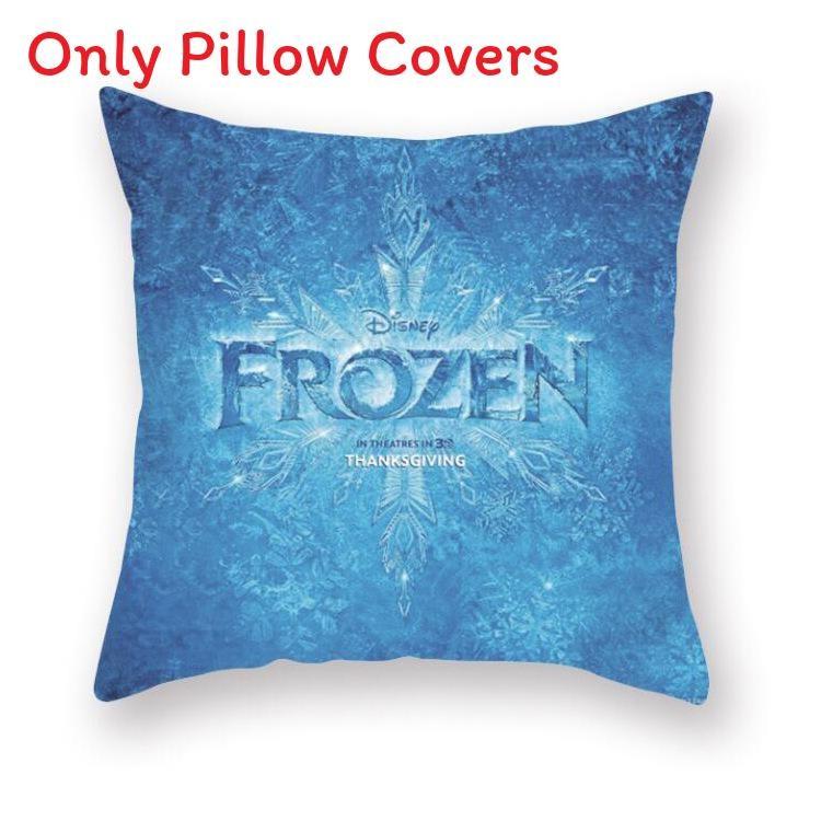 The Frozen Snow Queen Cartoon Cushion Cover Linen Material Cozy Spaces Home
