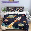 3pcs Space Adventure Bedding Set, Includes 1 Comforter + 2 Pillowcases, Without Pillow Inserts, Soft Comfortable, Lightweight Breathable021
